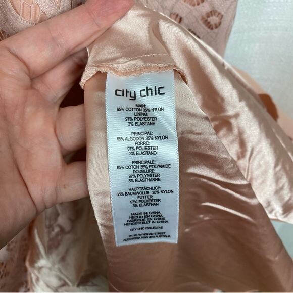 City Chic Pink Blush Femme Fatale Maxi Dress Sz.M/18 NWT - Picture 14 of 16